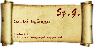 Szitó Gyöngyi névjegykártya