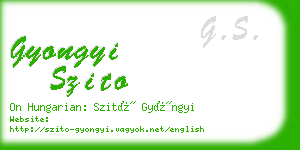 gyongyi szito business card